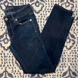 American Eagle Outfitters Women's Dark Blue Skinny Jeans